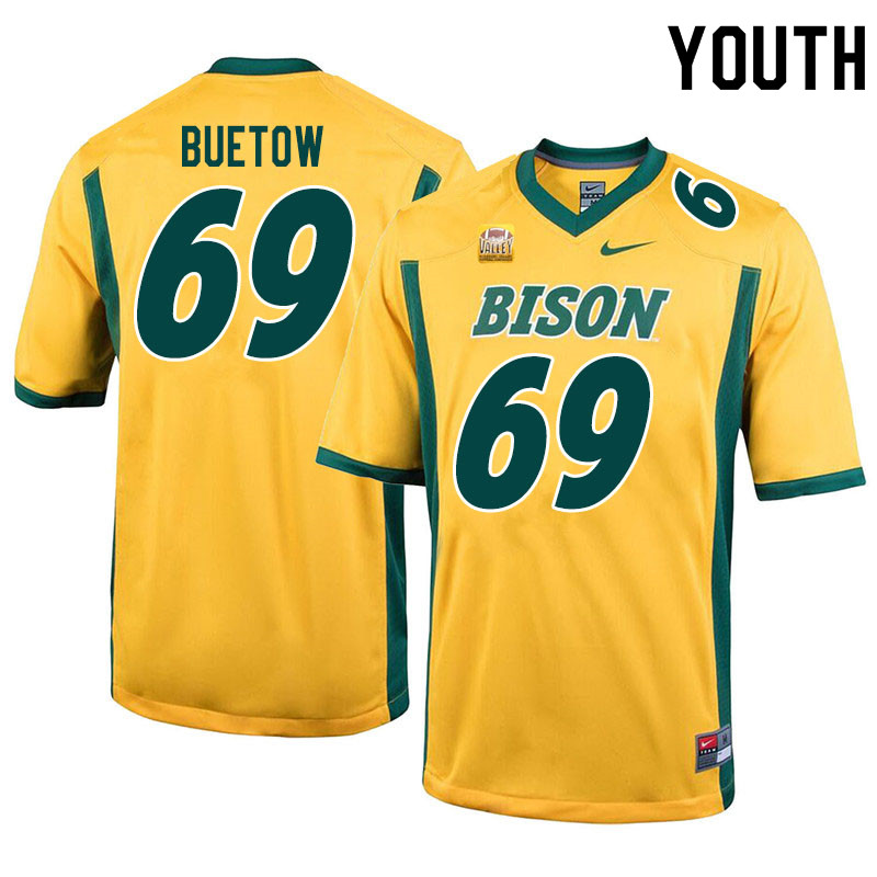 Youth #69 Michael Buetow North Dakota State Bison College Football Jerseys Sale-Yellow
